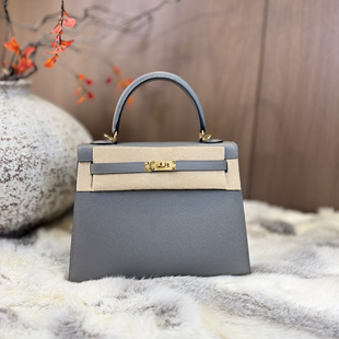 凯莉包 凯莉 25cm 积雨云灰 OL Grismeyer Epsom 牛皮 金扣