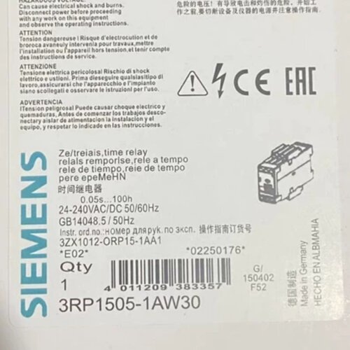 德国西门子全新3RP1505-1AW30