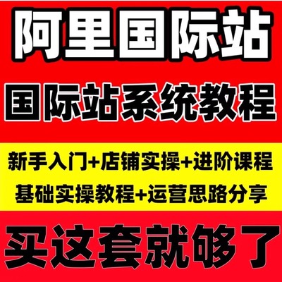 阿里巴巴2024最新国际站运营教程跨境电商外贸课程零基础小白教学