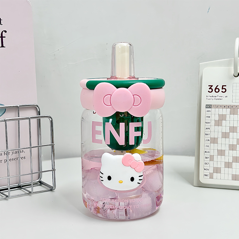 玻璃杯女生高颜值吸管水杯