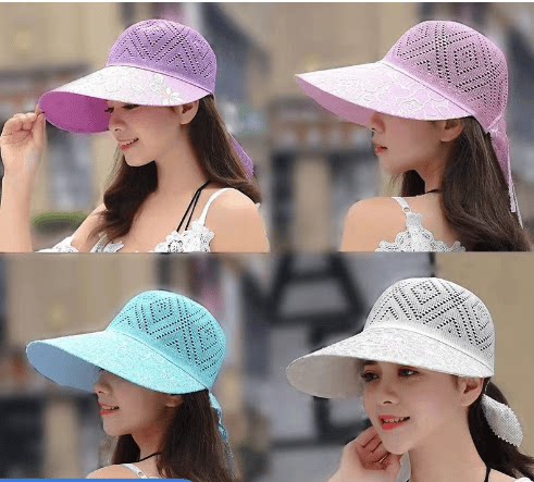 夏季中老年帽子花朵盆帽女士镂空妈妈凉帽防晒网眼遮阳帽透气草帽