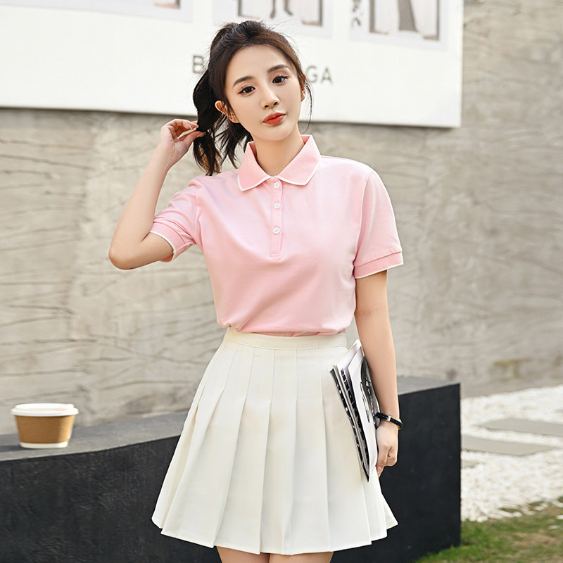 幼师园服幼儿园老师工作服学院风纯棉修身T恤早教培训机构工衣夏