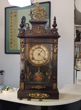 民国钟 二十年代日本爱知牌，60*26*12.5cm，原图原物一切正常1号