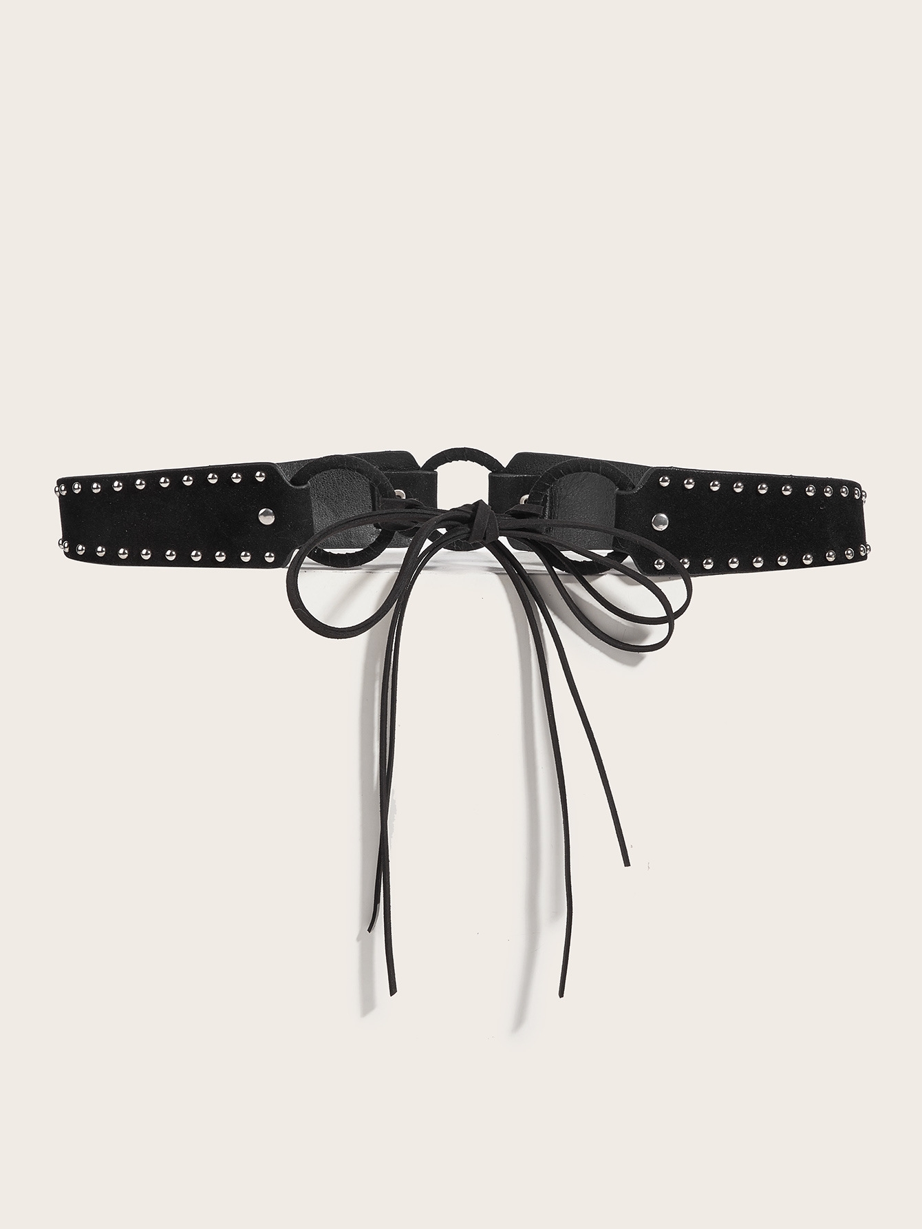 朋克设计感交叉系带流苏宽腰带女款配牛仔裤腰封小众个性黑色潮