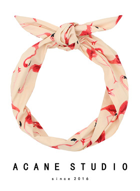 ACANE 欧美个性复古嫩粉色火鸟超宽兔耳朵铁丝发带箍包头巾饰品
