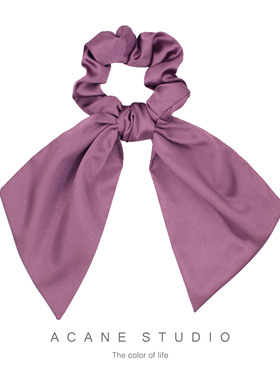 ACANE 纯色仿真丝绸飘带文艺气质复古小清新森女系韩国日系发圈绳