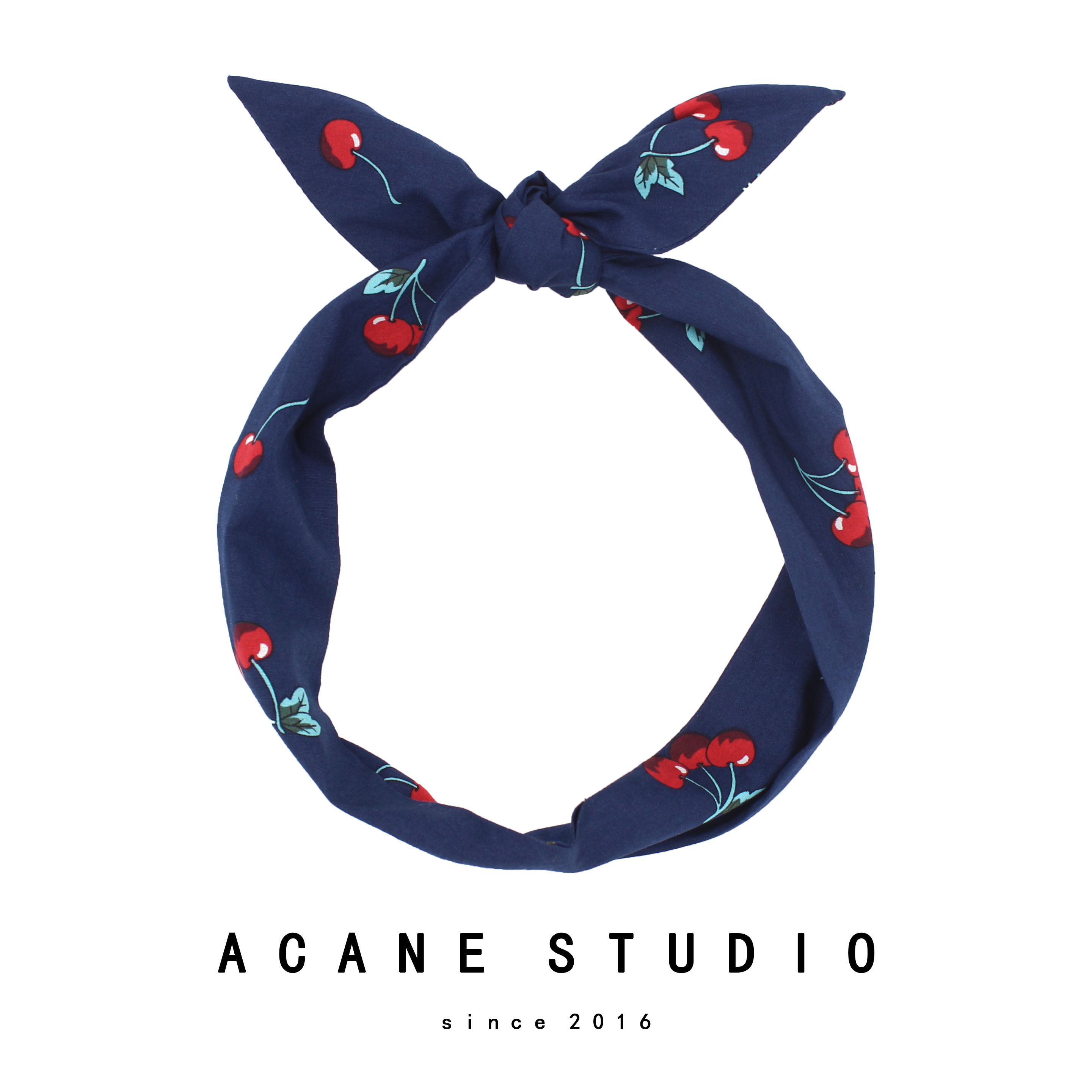 ACANE 藏蓝底小樱桃可爱小清新复古文艺百搭韩国日系铁丝宽发带,饰品/流行首饰/时尚饰品新,发饰,淘宝优惠券,粉丝福利购,淘宝优惠卷