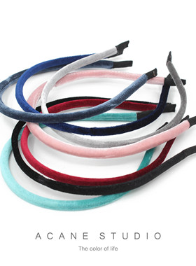 ACANE 金丝绒超细文艺复古小清新个性甜美气质发箍卡头饰品