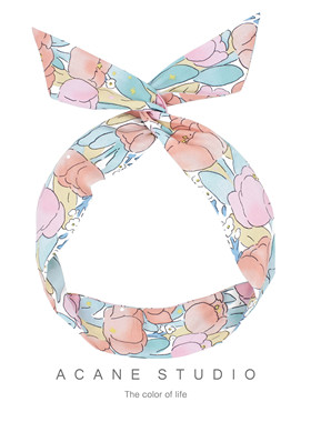 ACANE 郁金香花网红气质文艺复古日韩小清新交叉兔耳朵发带头饰品