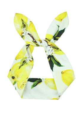 欧美大柠檬韩国日系铁丝兔耳朵蝴蝶结复古宽边交叉发带箍头饰品