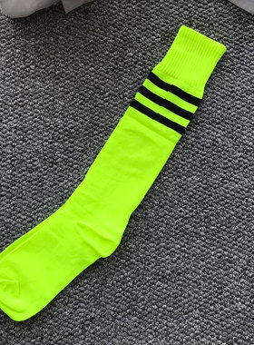 男士足球袜子舒适吸汗透气高腰长筒纯色杠子到膝盖粉紫蓝色四季款