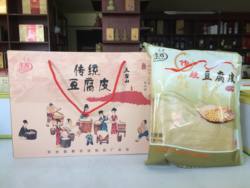 天台土特产碧云农家自制传统手捞手工头层豆腐皮油豆皮4袋礼盒装