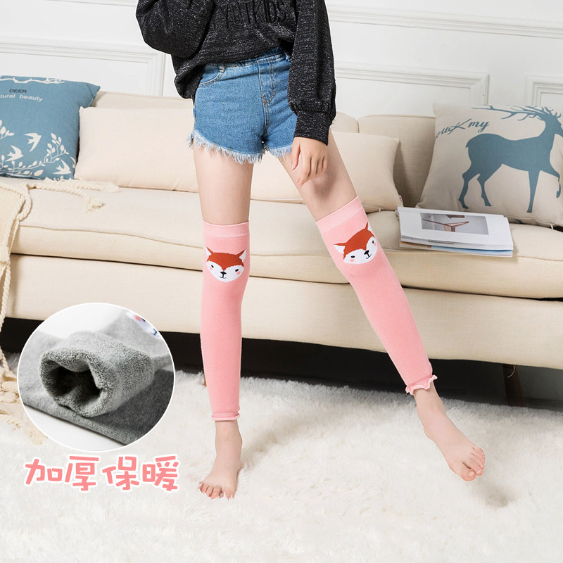 女童冬季加厚保暖袜套儿童舞蹈瑜伽护腿护膝长筒纯棉过膝秋冬新款