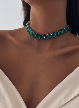 欧美时尚潮流闪亮颈链奢华夸张女