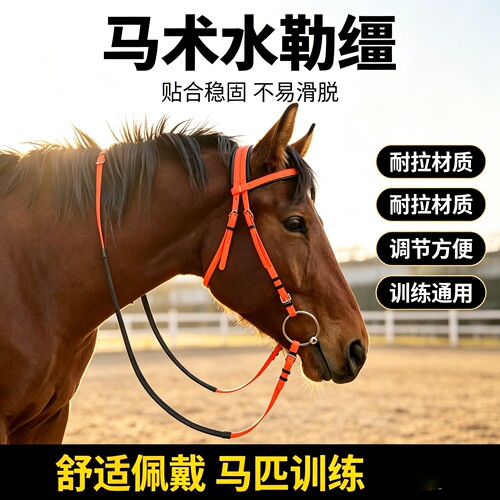 迪凯马具马术用品马鞍配件马笼头全套PVC水勒缰绳马嚼子口衔铁