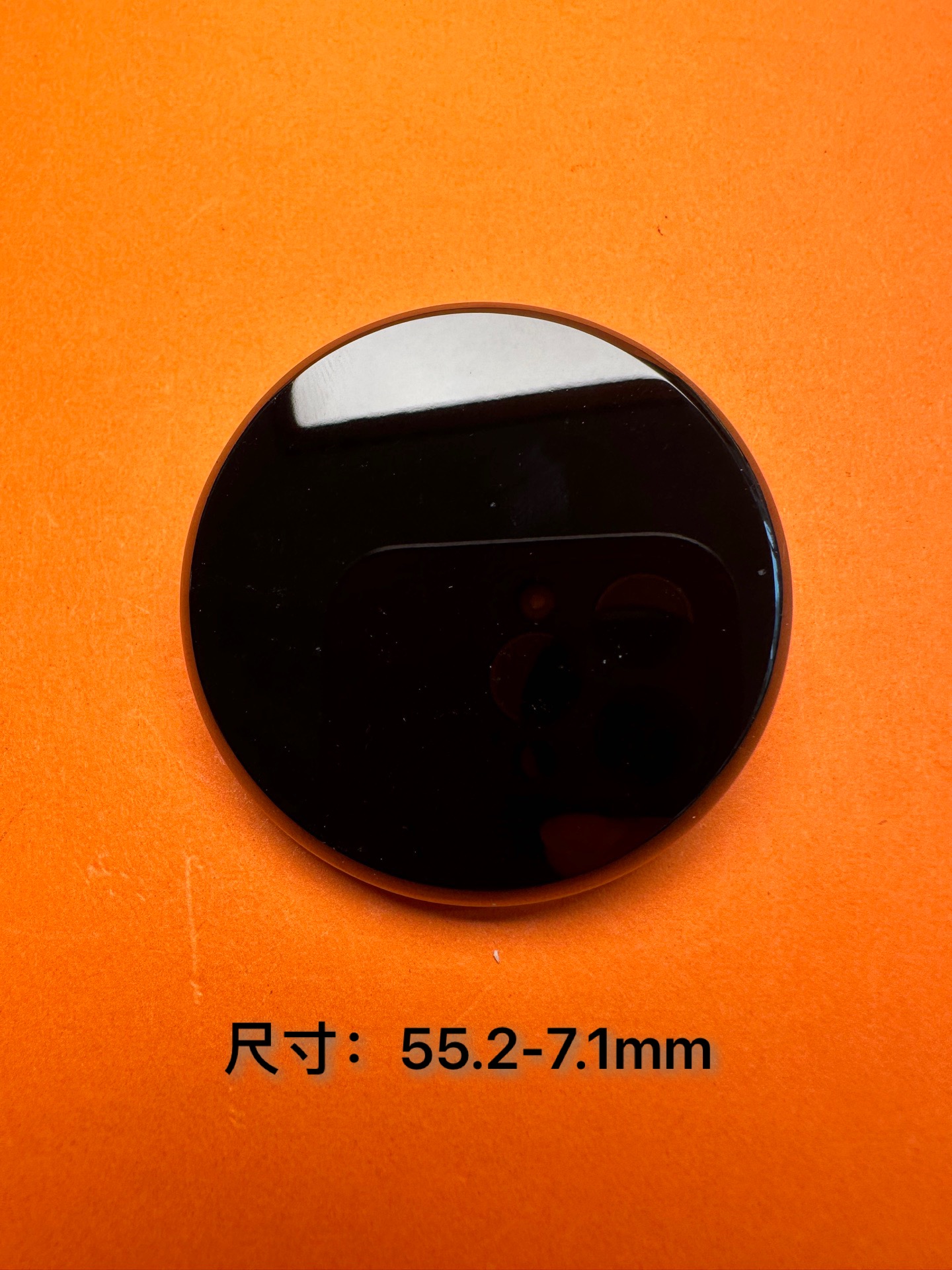 精品墨翠圆形无事牌 黑度极好 打灯通透 高冰种翡翠吊坠