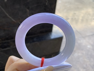 玉质温润 颜色鲜艳 紫罗兰圆条手镯 价75000 11.8