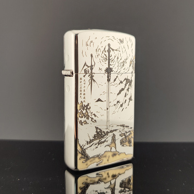 剑来系列佐罗黄铜煤油打火机909窄机902常规机790三代定制雕刻图