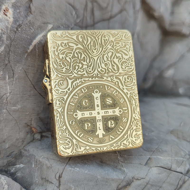 zorro佐罗915煤油打火机黄铜915S盔甲防水战甲护盾定制加厚重雕刻