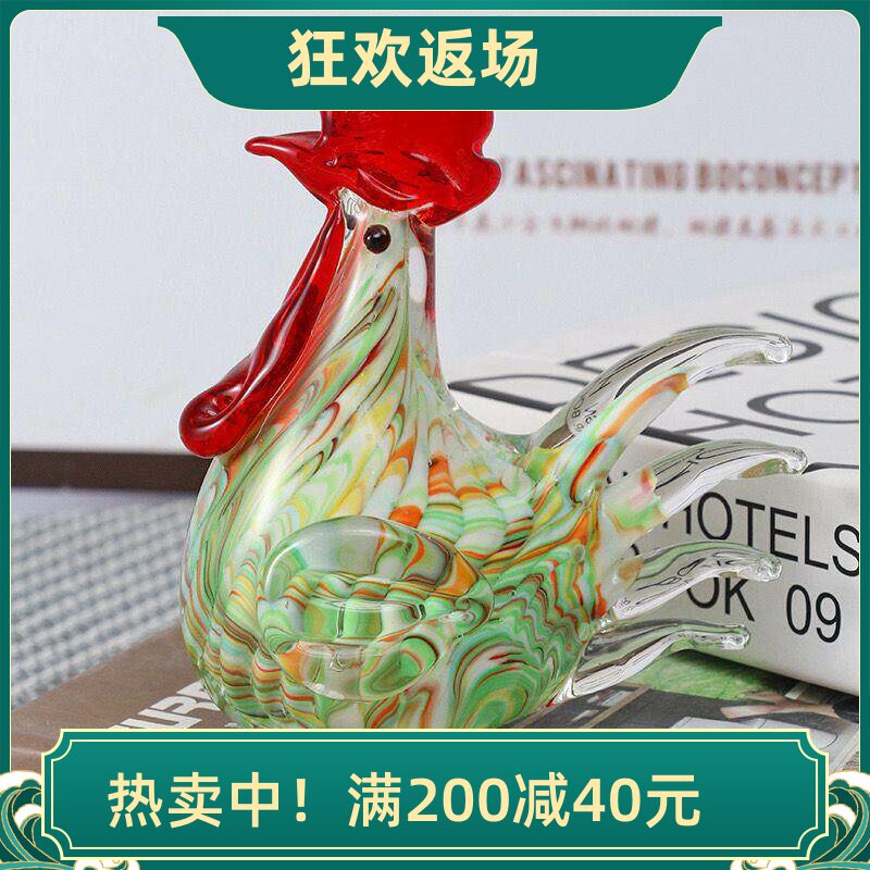 琉璃鸡摆件十二生肖生日礼物开业