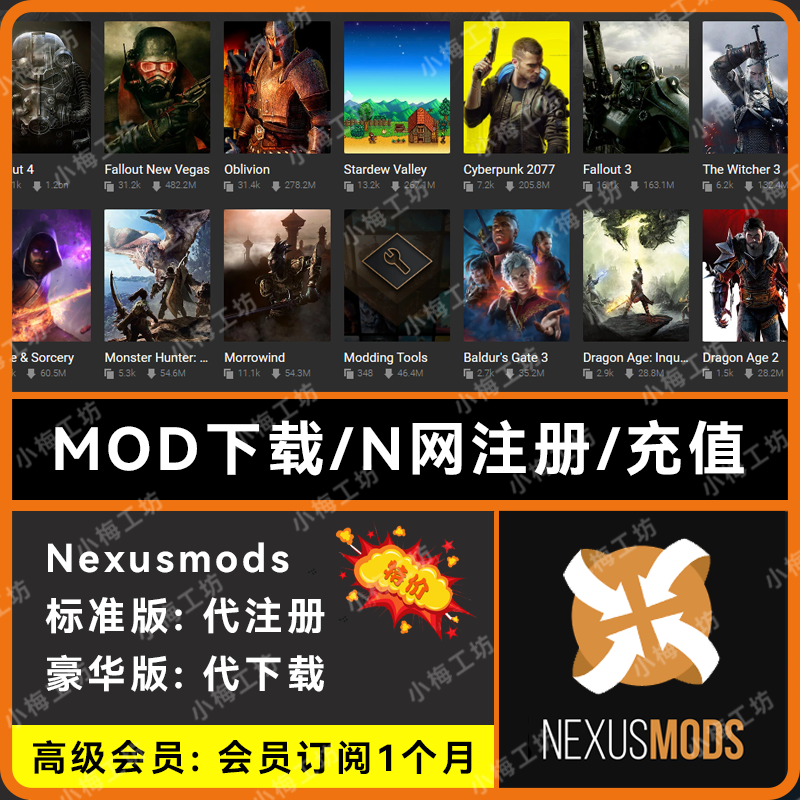 N网Mod下载账号注册N网会员Nexusmods星露谷物语mod辐射4-封面