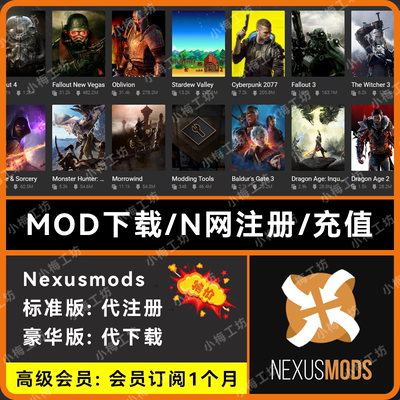 N网Mod下载账号注册N网会员Nexusmods星露谷物语mod辐射4