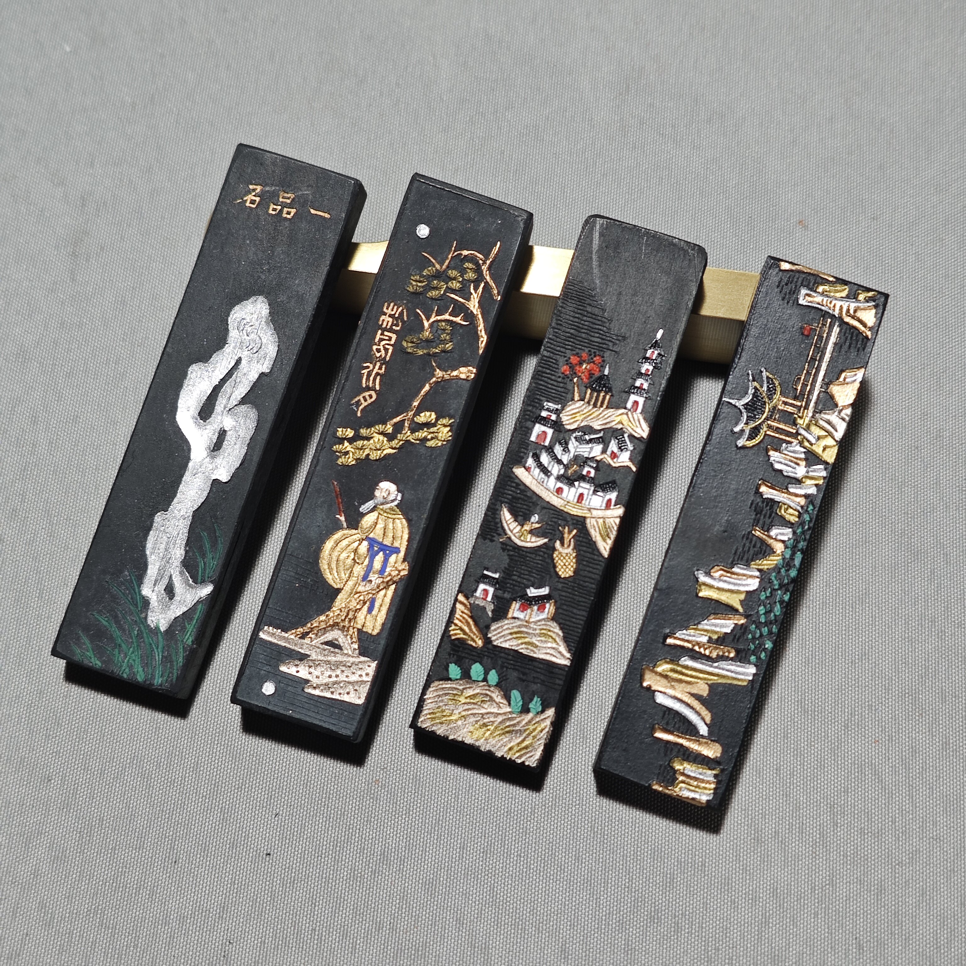 歙砚徽墨块墨条墨锭文房四宝书画墨