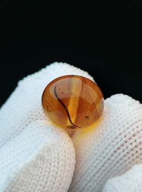 收藏品天然原矿抚顺琥珀虫珀三通植物珀吊坠手串项链圆珠散珠昆虫