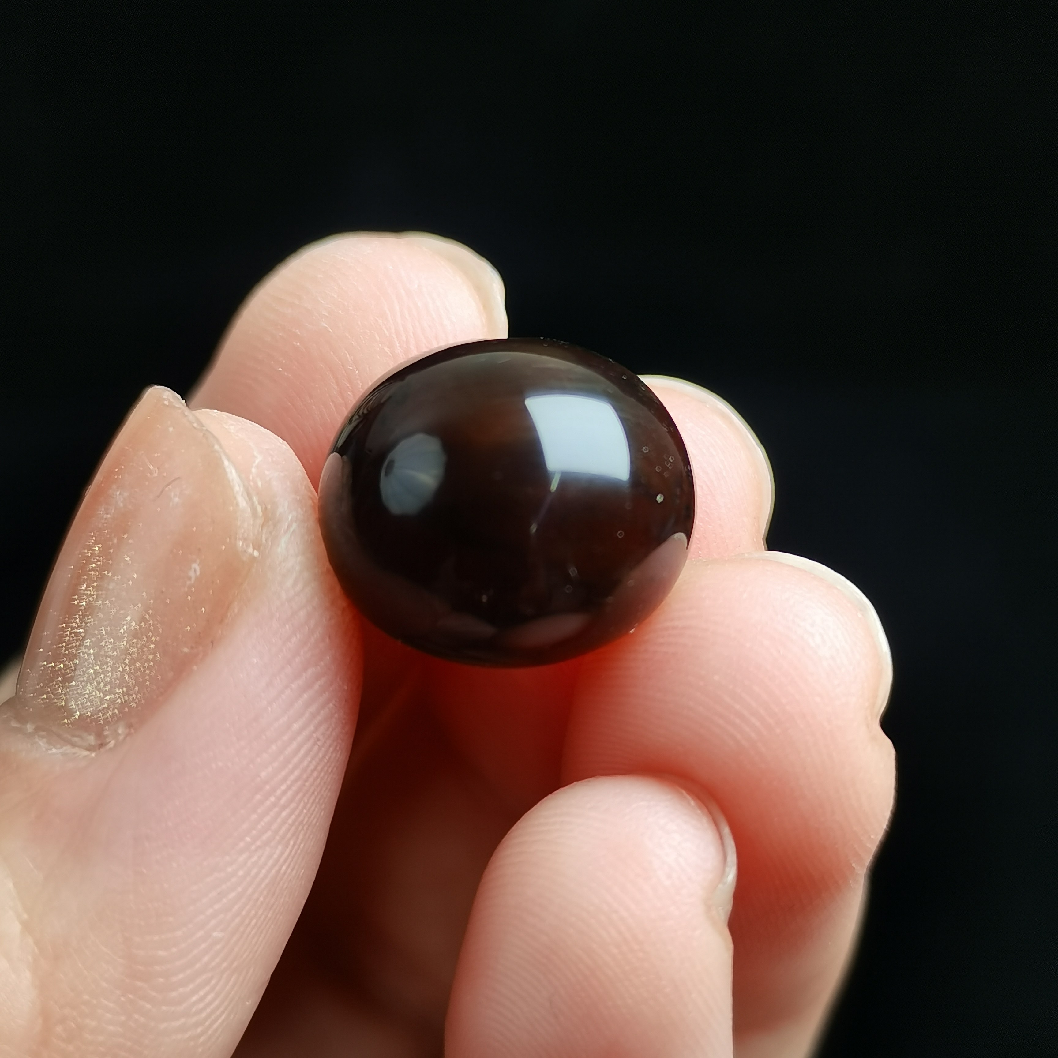 天然原矿抚顺琥珀翳血珀14mm单珠血珀文玩配饰手串佛珠配珠猴头