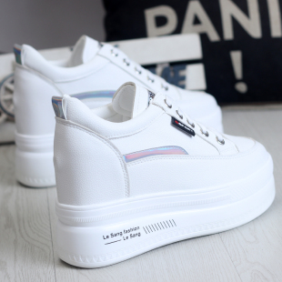 女网鞋 鞋 休闲板鞋 女厚底内增高10CM百搭运动鞋 子女2024春夏小白鞋