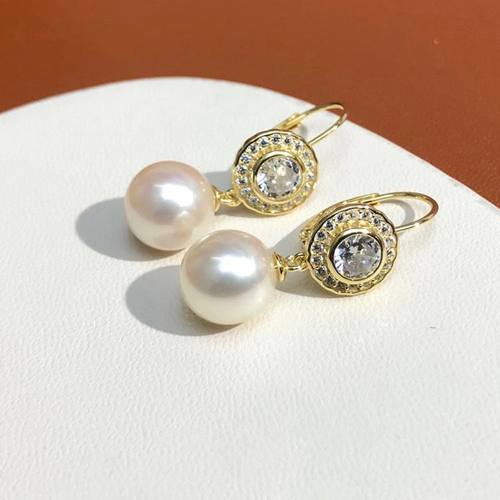 diy天然珍珠纯银耳钩空托