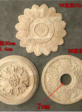 贴花家具柜门欧式圆花东阳木雕