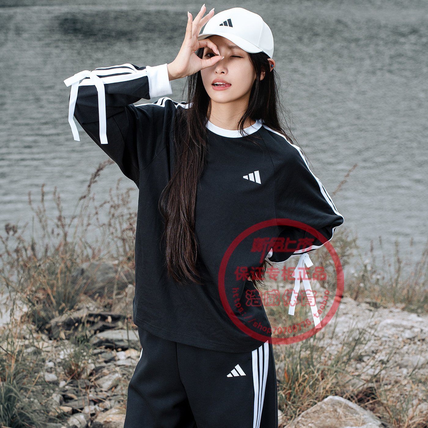 阿迪达斯女装2026秋季新款运动服长袖T恤休闲通勤针织宽松套头衫