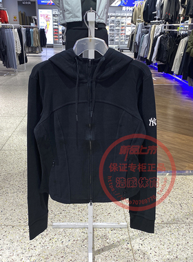 MLB外套女2026春季新款跑步训练运动服修身针织连帽夹克3FTRB1561