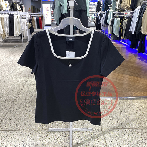 MLB短袖女装撞色透气休闲运动T恤