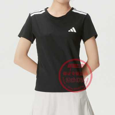 阿迪达斯短袖女装2026夏运动T恤
