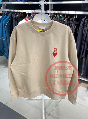 MLB卫衣男女同款宽松百搭运动服休闲情侣长袖宽松套头衫3AMTH9144