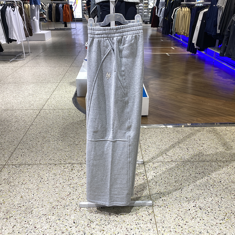 MLB女裤运动宽松直筒针织长裤