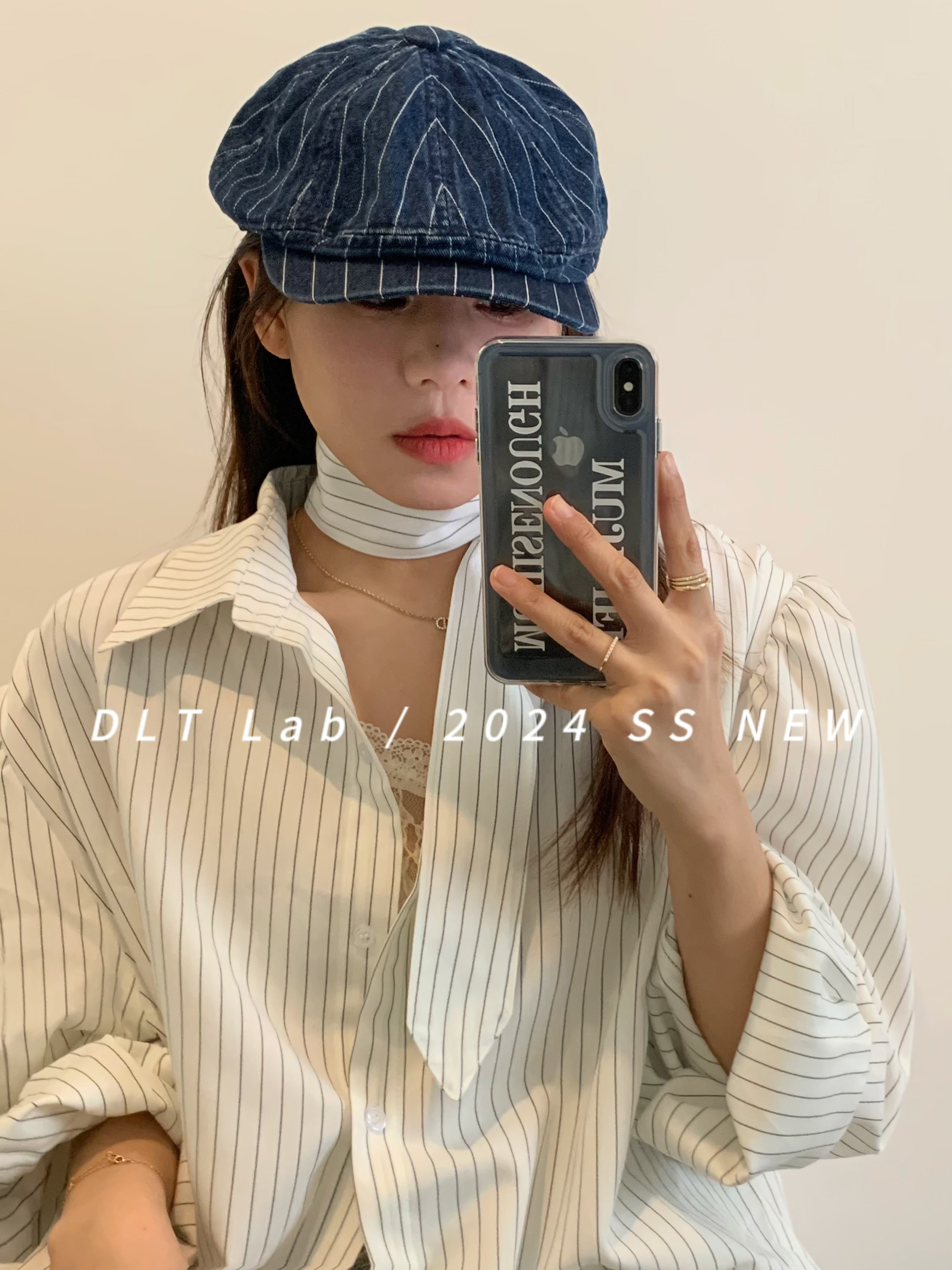 逛街报童帽英伦复古女条纹四季