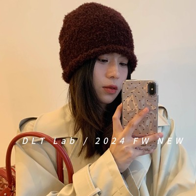 出游堆堆帽女保暖安可拉红秋冬