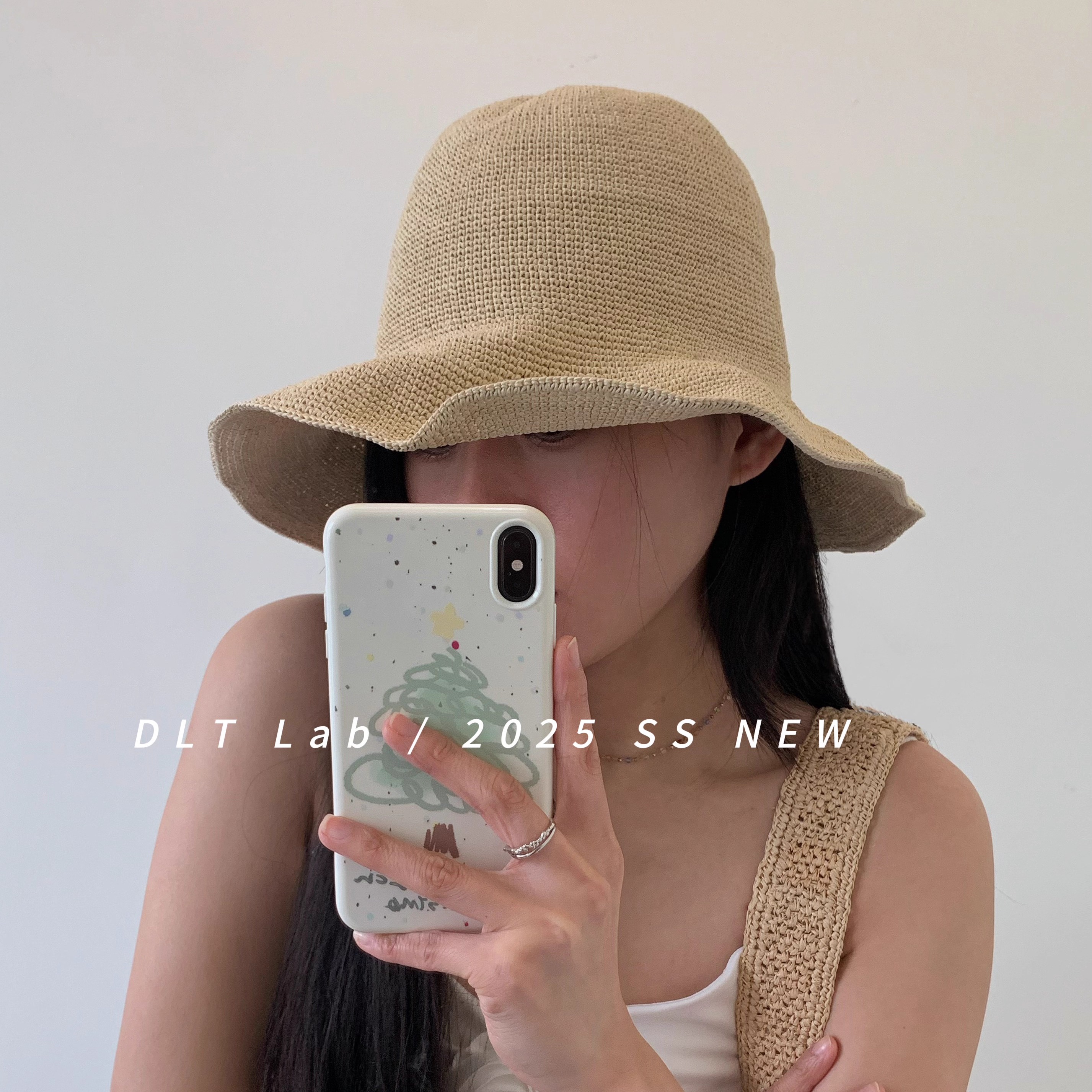 DLTLab丁老头2025夏季新品基础款拉菲草草编帽女出游防晒挡光盆帽