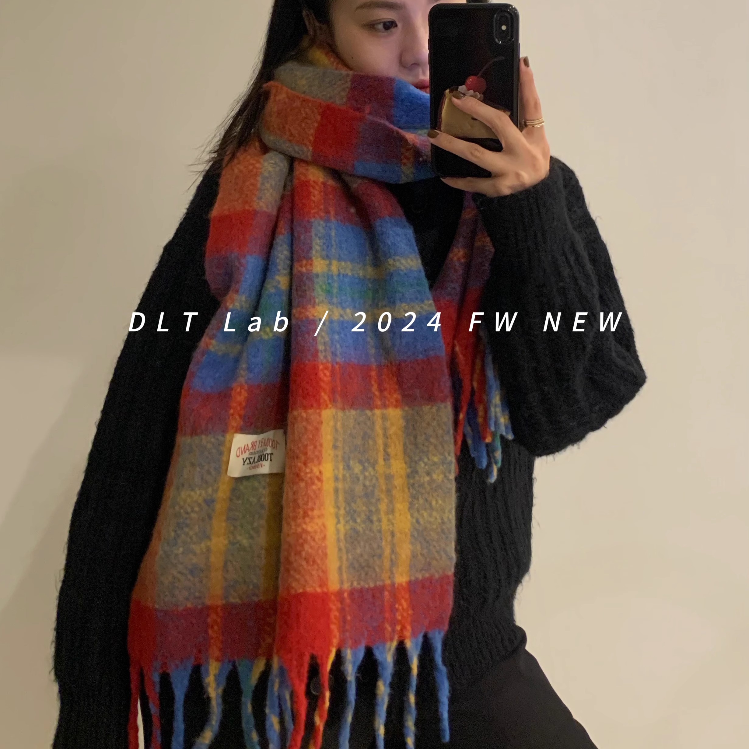 圣诞节围巾英伦女秋冬