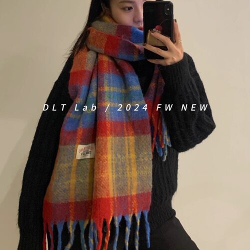 圣诞节围巾英伦女秋冬