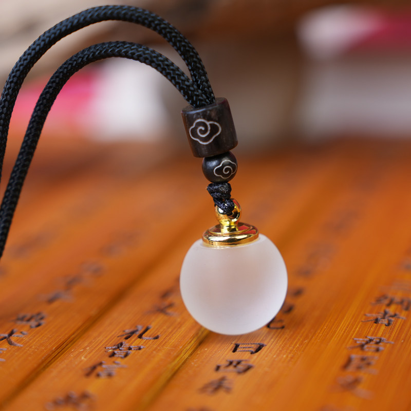 磨砂水晶玻璃瓶空心吊坠挂件舍利子情侣项链礼物可打开装东西瓶子