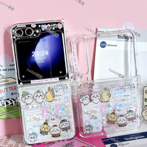 可爱吉伊卡哇三星zflip7/6滴胶折叠手机壳oppoN3华为puraX/pocket2少女vivoX荣耀V小米mix努比亚2flip/moto50