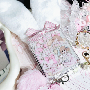 5小折叠oppon3手机壳motorazr50u滴胶壳vivoX华为nova 可爱毛绒兔耳三星zflip6 PuraX荣耀V小米mix 冬季 新款