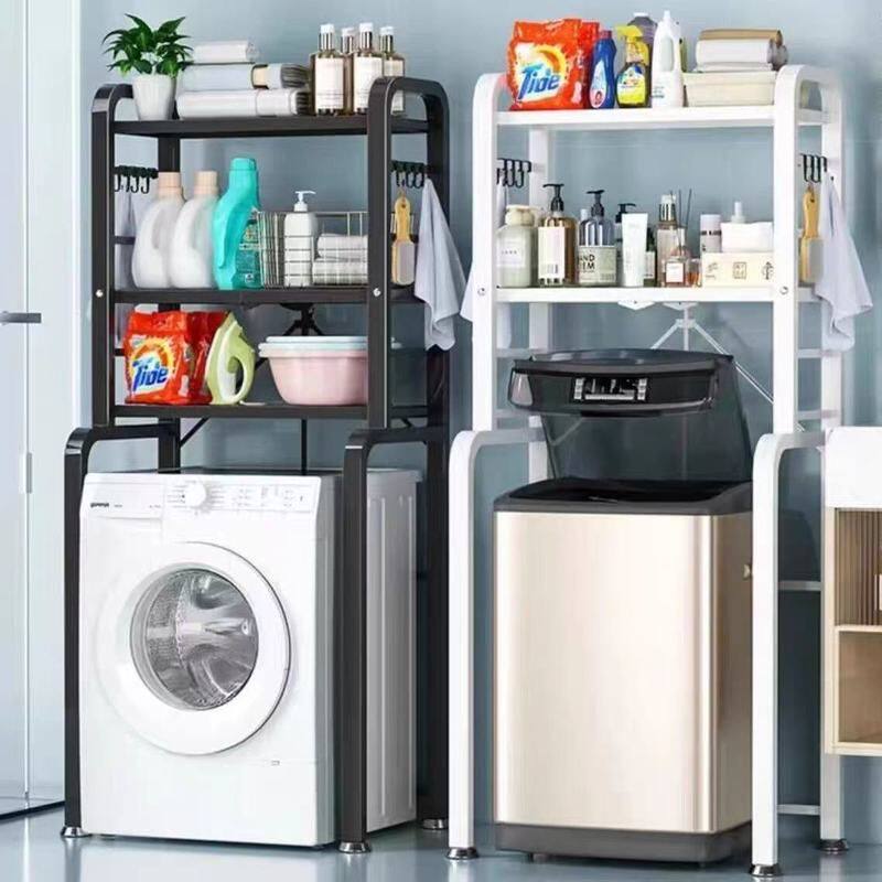 阳台翻盖滚筒洗衣机上方置物架专用收纳柜多功能架子一体靠墙高端