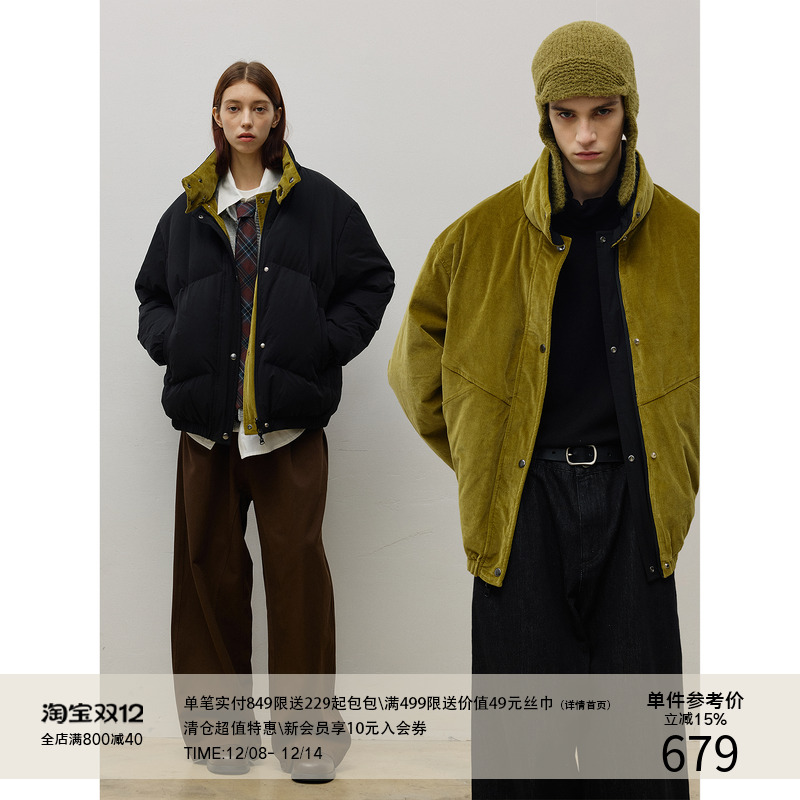 LR MADE 25AW 双面穿 Teflon™三防&灯芯绒 90白鸭绒羽绒服外套