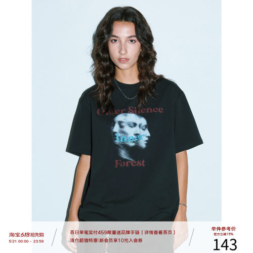 LR MADE 26SS 凉感Sorona® 幻影立体人像图案 圆领短袖印花T恤