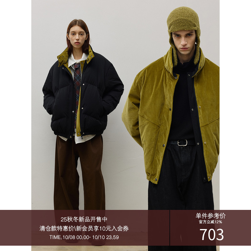 LR MADE 25AW 双面穿 Teflon™三防&灯芯绒 90白鸭绒羽绒服外套